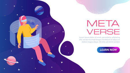 Woman in metaverseのイラスト素材