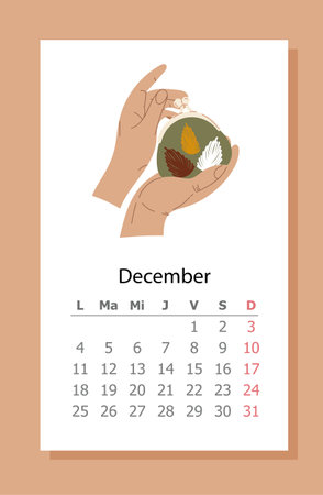 Sewing calendar 2023 conceptのイラスト素材