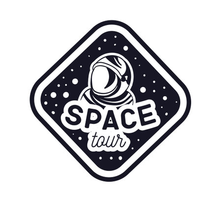 Space label black and whiteのイラスト素材