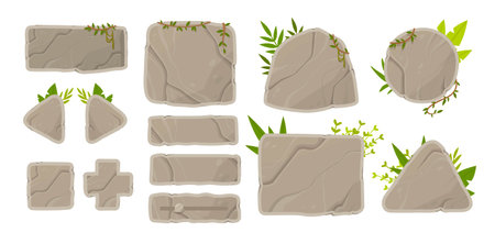 Stone panel setのイラスト素材