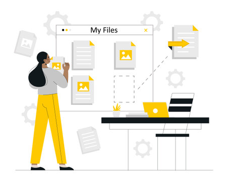Files sent conceptのイラスト素材