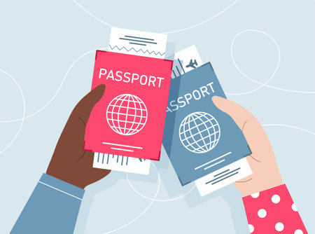 Passports in handのイラスト素材