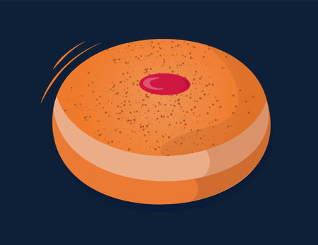 Hanukkah donut conceptのイラスト素材
