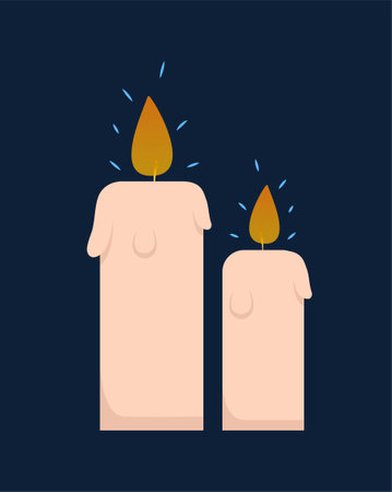 Hanukkah candles conceptのイラスト素材