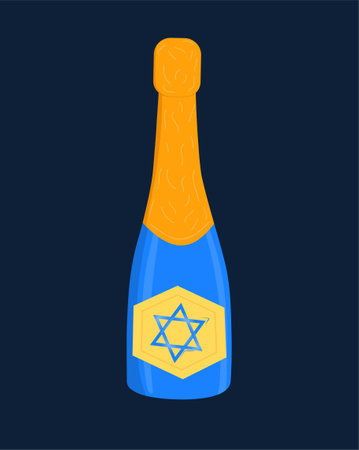 Hanukkah bottle conceptのイラスト素材