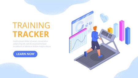 Training tracker conceptのイラスト素材