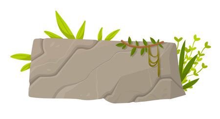 Stone jungles button or panelのイラスト素材