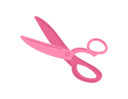 Pink scissors conceptのイラスト素材
