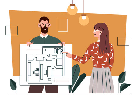 Team of architects conceptのイラスト素材