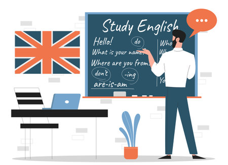 English teacher conceptのイラスト素材