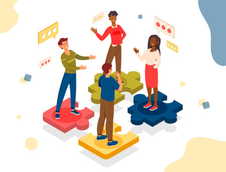 Team building conceptのイラスト素材