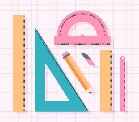 Set of rulersのイラスト素材