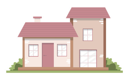 House with red roofのイラスト素材