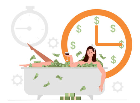 Money time conceptのイラスト素材