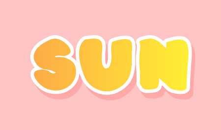 Sun text conceptのイラスト素材