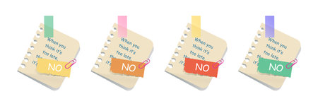 Set of mini notebooksのイラスト素材