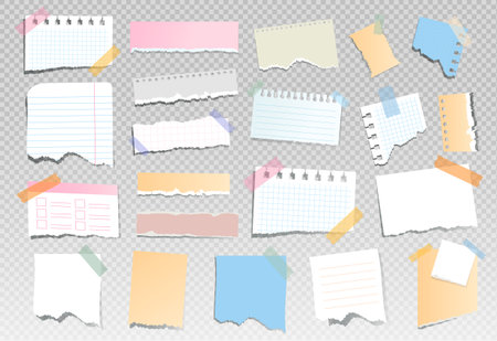 Set of paper piecesのイラスト素材