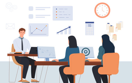 Education meeting conceptのイラスト素材