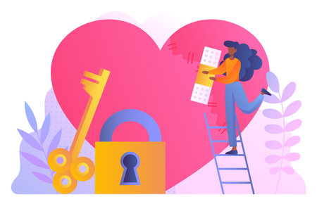 Heart healing conceptのイラスト素材