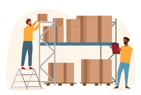 Logistic and delivery serviceのイラスト素材