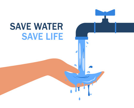 Save water and lifeのイラスト素材