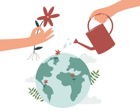 Save planet conceptのイラスト素材