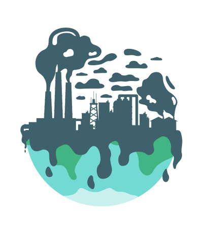 Pollution of natureのイラスト素材