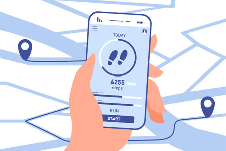 Fitness tracking conceptのイラスト素材
