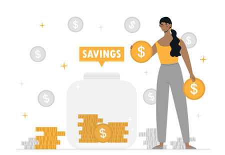 Saving money conceptのイラスト素材