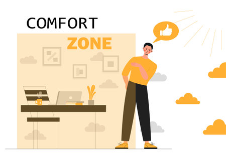 Comfort zone conceptのイラスト素材