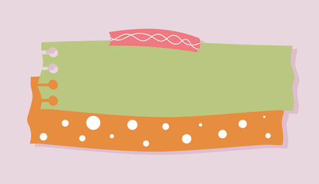 Bright paper piece conceptのイラスト素材