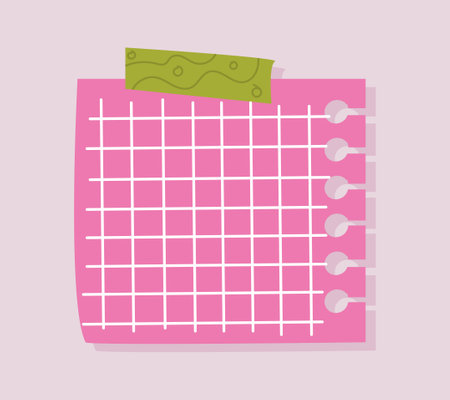 Pink paper piece conceptのイラスト素材