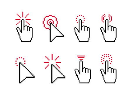 Cursor pixel setのイラスト素材