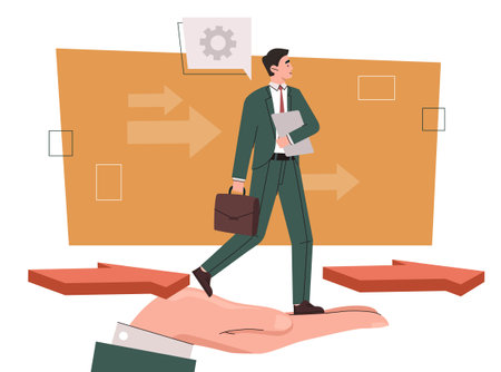 Business support conceptのイラスト素材