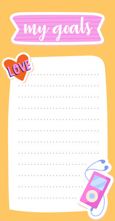 Yellow daily plannerのイラスト素材