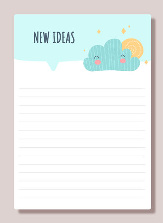 Notes and cards collectionのイラスト素材