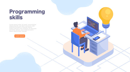 IT company conceptのイラスト素材