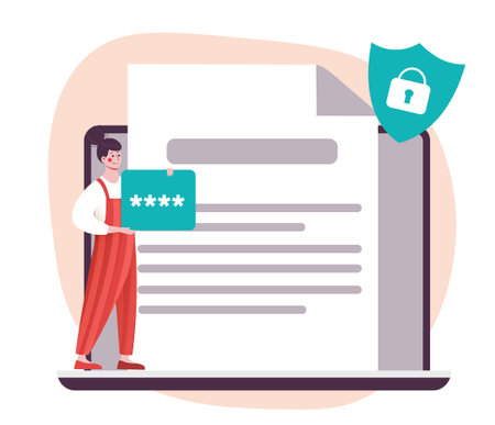 Man with contractのイラスト素材