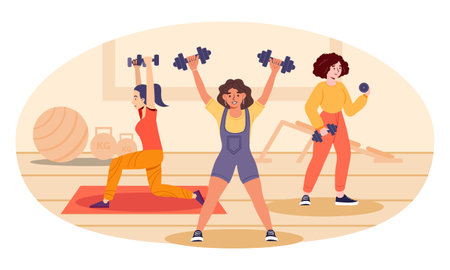 People do exercisesのイラスト素材
