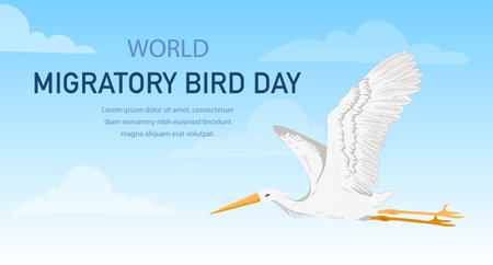Day of migratory birdsのイラスト素材