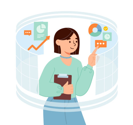 Smart woman conceptのイラスト素材