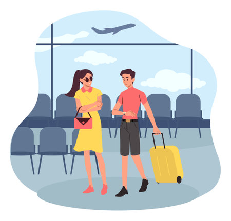 Family trip conceptのイラスト素材