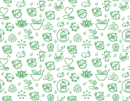 Ecofriendly seamless patternのイラスト素材