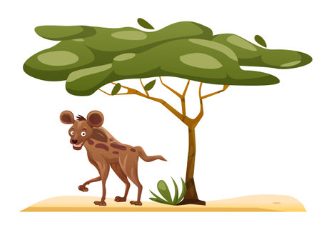 Hyena savannah animalのイラスト素材