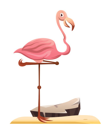 Flamingo savanna animal.のイラスト素材