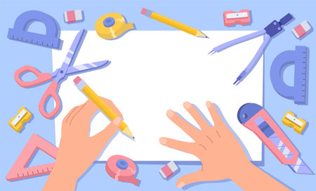 Human draw top viewのイラスト素材