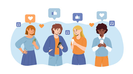 People with likesのイラスト素材