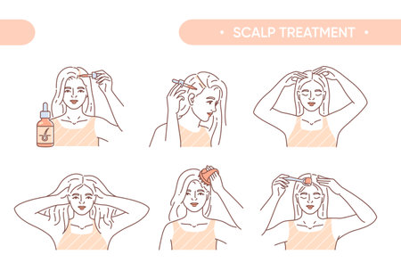 Hair care setのイラスト素材