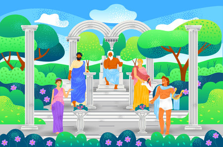Greek gods on posterのイラスト素材
