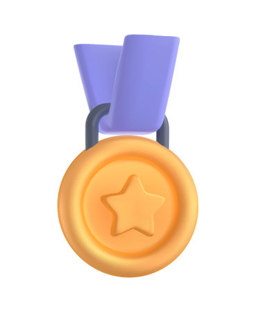 3d plasticine realism golden award iconのイラスト素材